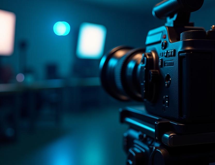 Photography studio interior with professional lighting